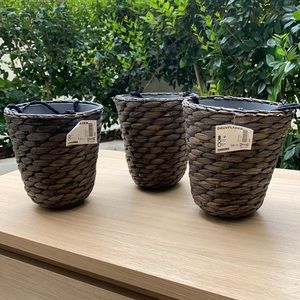 3 woven hanging planters - DRUVFLÄDER